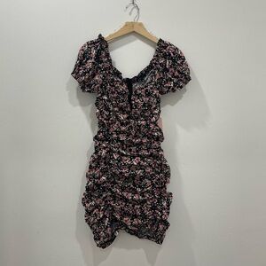 NWT Floral Sweetheart Neckline Bodycon Mini Dress BLASHE Los Angeles Medium